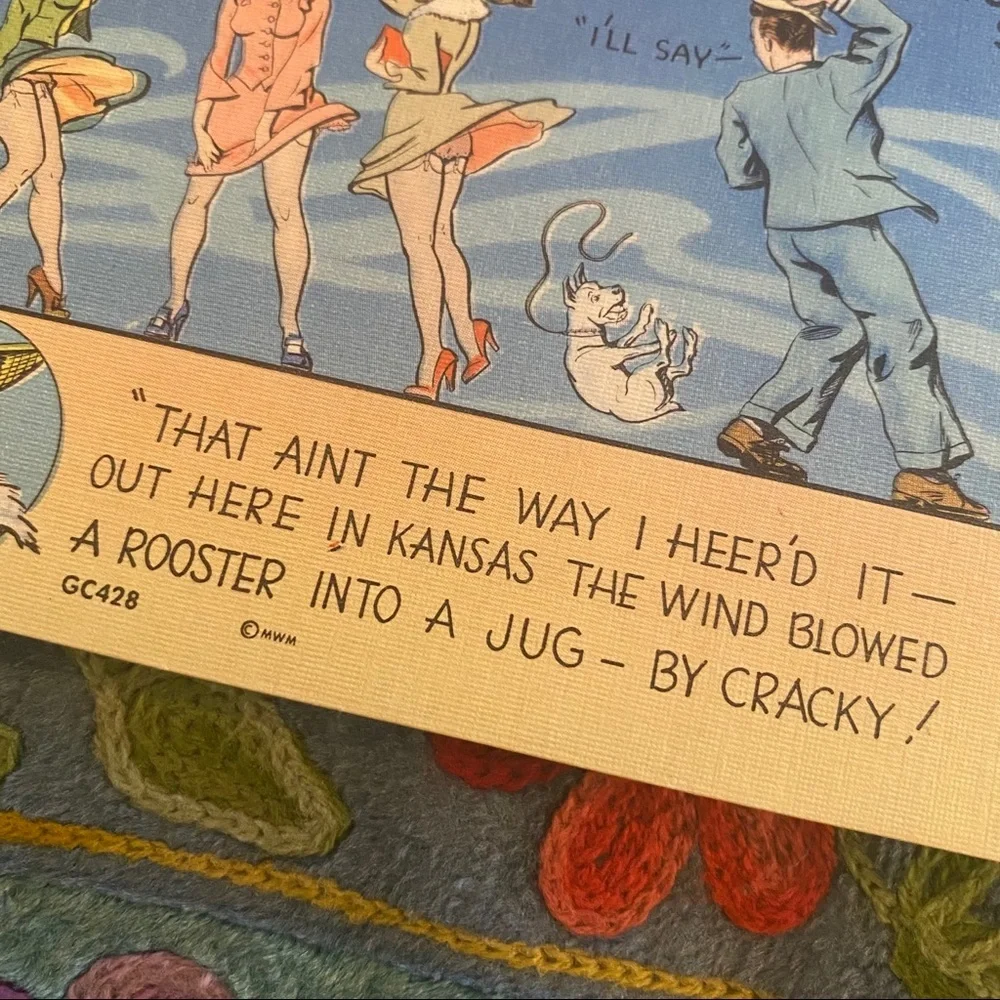 Vintage‎ 1940’s Linen Postcard, Vintage Humor, Sex Objects Funny, Unused